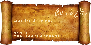 Cselle Ágnes névjegykártya