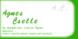 agnes cselle business card
